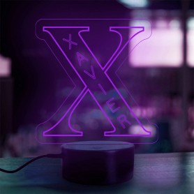 Lámpara con nombre personalizado Alfabeto letra X