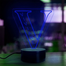 Lámpara personalizada nombre Alfabeto letra V