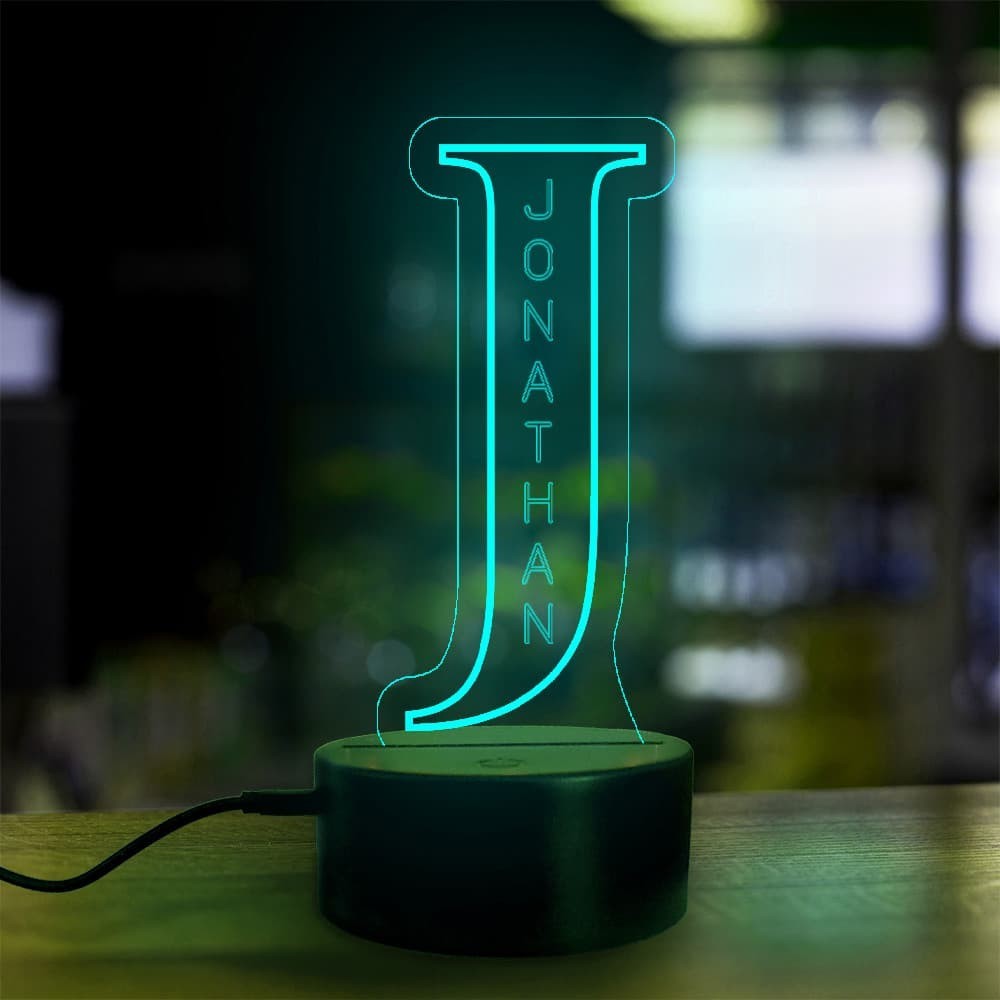 Lampe Prénom Personnalisée Pour Enfant - Décoration Chambre - Garçon - Multicolore