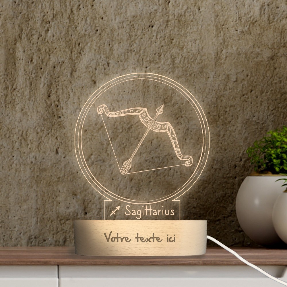 Lampe 3D LED Lion Zodiaque – USB – Ambiance Intérieur