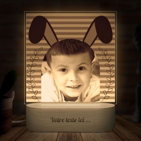 Lámpara 3D Foto Conejo de Pascua